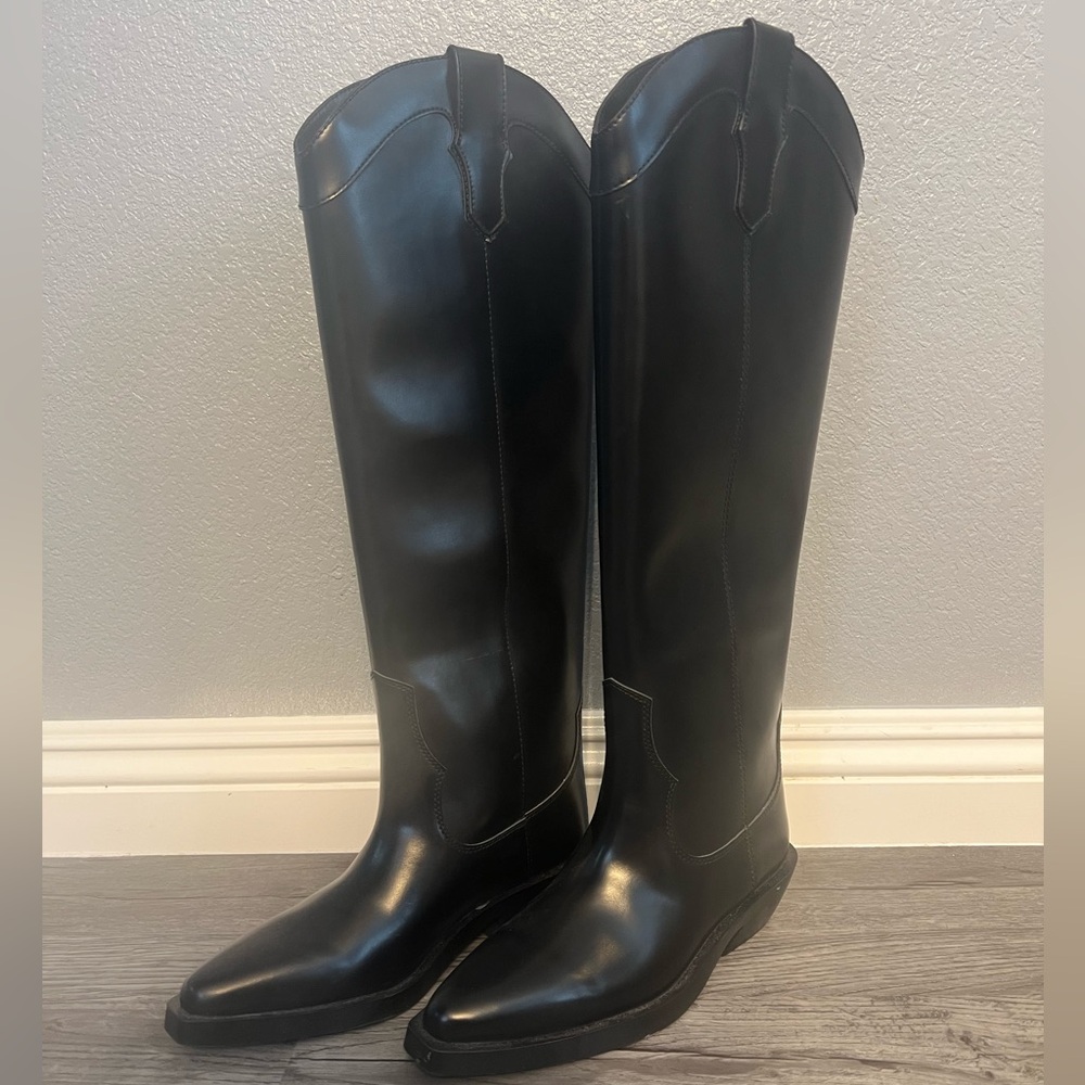 Knee high cowboy boots